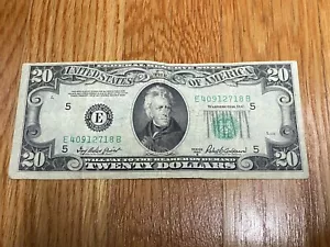 1950 Series B-Twenty Dollar Bill Federal Reserve Note $20 Bill  - Picture 1 of 7