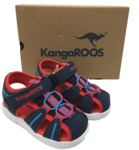 Baby's KangaROOS K-Grobi Sandals Dark Navy/Orange Ankle Elasticated Lace New F1 - Picture 1 of 20