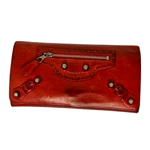 Balenciaga Red Lipstick Agneau Leather Giant 12 Gold Hardware Wallet - Bild 1 von 16