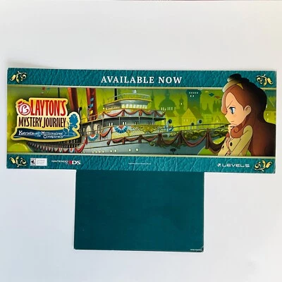 Layton's Mystery Journey: Katrielle Promo GameStop Store Display Rare Nintendo - Image 1 of 4