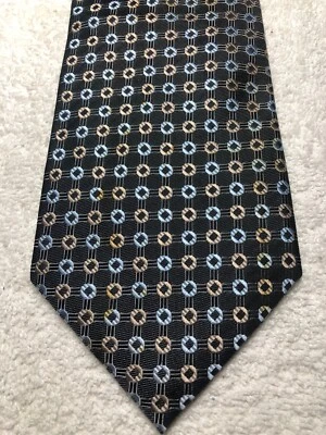 VERSA CORBATA HOMBRE NEGRA CON AZUL Y BEIGE 4 X 61 NUEVA SIN ETIQUETAS Foto 1 de 4