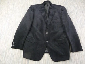 Marks & Spencer Jacket Mens Black Velvet Blazer 44S Short Smart Formal Evening - Picture 1 of 14