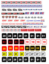 1:18 DECALS FOR DIECAST & MODEL CARS & DIORAMA  Racing Numbers