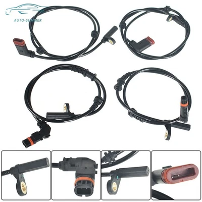Sensor de velocidad de rueda ABS de 4 piezas para Mercedes-Benz C300 C63-AMG 3,0 L 6,3 L 2008-2013 Foto 1 de 4