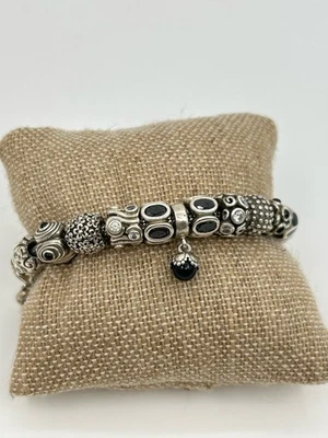 PANDORA Moment Barrel Clasp 蛇形手链纯银16小饰品4塞 — 第 1/4 张图片