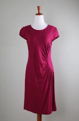 LAFAYETTE 148 New York $498 Pink Stretch Shirred Side Sheath Dress Size 6 Petite - Image 1 of 4