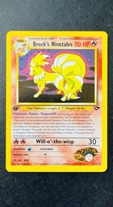 Pokemon TCG - 1st Edition Brock’s Ninetales Holo 3/132 - WOTC Gym Challenge 2000 - Picture 1 of 2