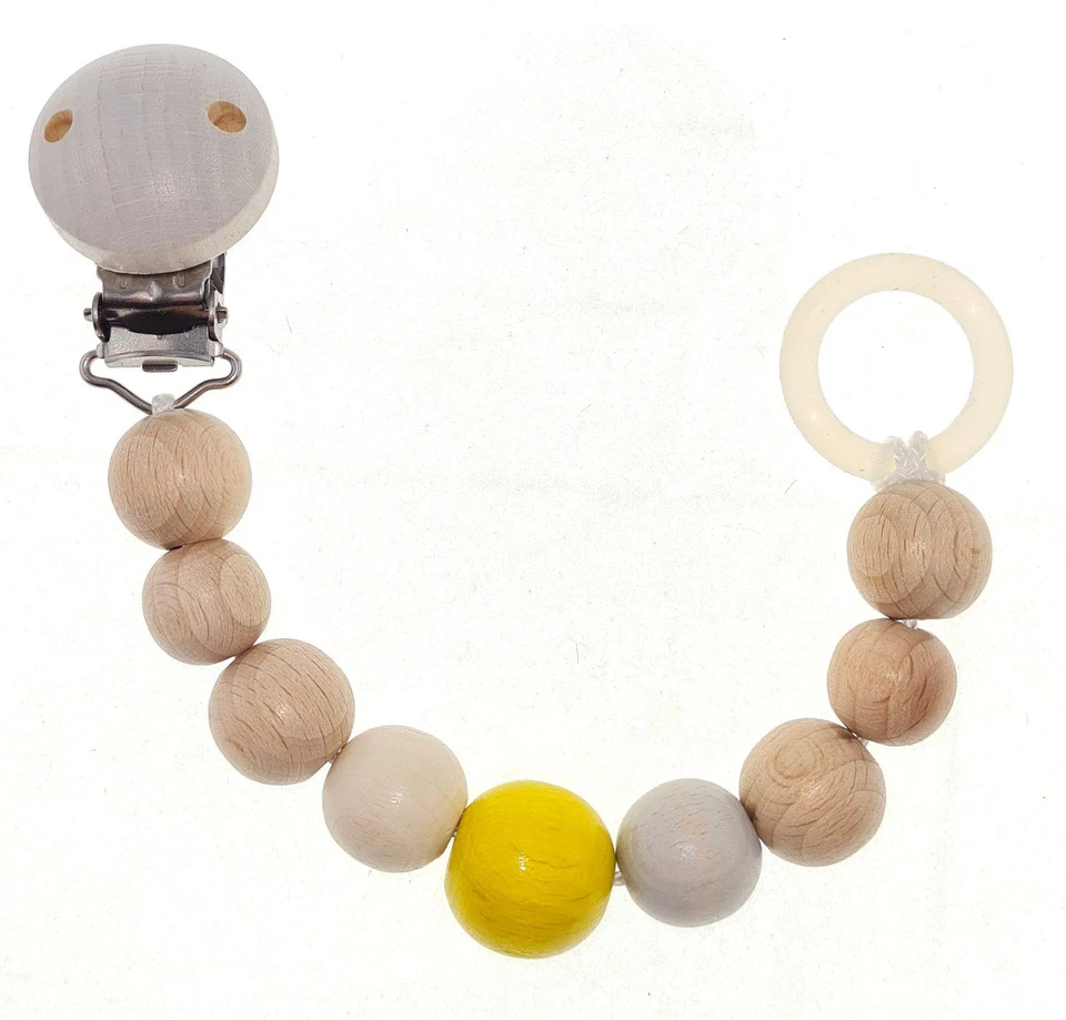 Juguete Bebé Chupete Cadena Amarillo 3x21x2cm NUEVO Chupete Pezón Figura Clip Foto 1 de 1