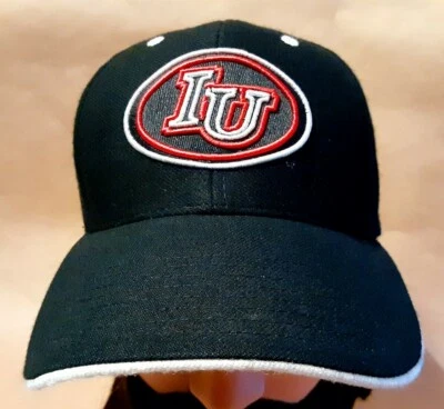 NEW! Illinois University Illini IU Adjustable Back Hat Embroidered Cap Black  - Image 1 of 4