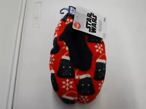 SCARPA BAMBINO S/M TAGLIA 8-13 STAR WARS NATALE ROSSO DITA COCCOLE PANTOFOLE NUOVE #20382 - Foto 1 di 2