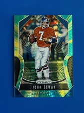 2019 Panini Prizm John Elway Broncos Green Hyper Parallel Card #290; #d/175 Mint