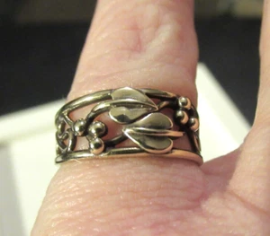 Vintage Clogau Fully Hallmarked 9ct Yellow Gold Vines of Life Band Ring Size K - Picture 1 of 18