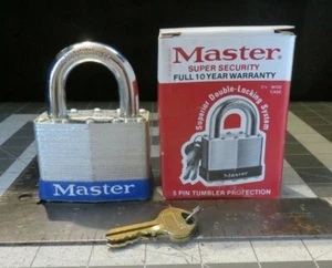 Master Lock 15 Super Candado de Seguridad 2 Llaves 5 Pin-Vaso de Edición 2-1/2" Estuche Ancho - Imagen 1 de 7