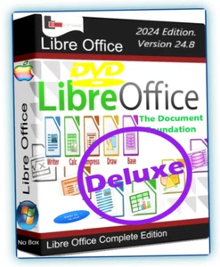 LibreOffice 24.8.3 Deluxe Software ~ Word Processing Home Student Business ~ DVD - Picture 1 of 23