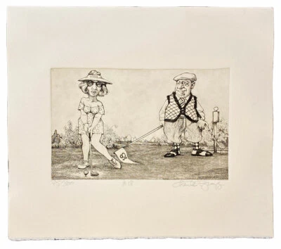 Charles Bragg #18 de la suite de golf para mujeres 1988 grabado firmado Foto 1 de 4