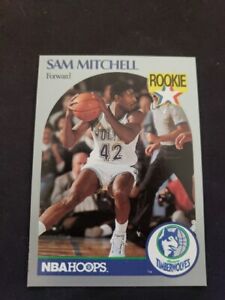 Sam Mitchell RC 1990-91 NBA Hoops Basketball #188  Timberwolves NM+ 🔥 