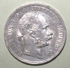 S4 - Austria 1 Florin 1879 Choice Uncirculated Silver Coin - Franz Josef I