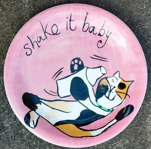 WHITTARD OF CHELSEA Shake it Baby entworfen von Beth seltene Katze 10,5" Essteller - Bild 1 von 3
