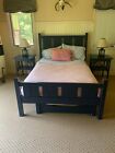 Maine Cottage Kids Gray Blue Shutter Bed W/ Trundle Twin W/ 2 Side Tables
