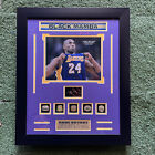 Réplique bagues encadrées Kobe Bryant Los Angeles Lakers avec photo et télécopie autographe