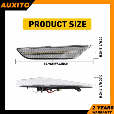 Dynamic Front Bumper LED Side Marker Light Lamp For 2003-2006 Infiniti G35 Sedan - Image 1 of 4