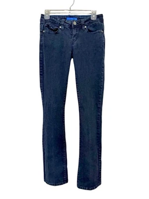 YMI Wanna Betta Butt? Womens Jr 7 Ink Blue 5 Pkt Skinny Straight Leg Denim Jeans - Image 1 of 4