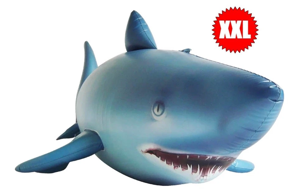 Aufblasbarer Hai XXL - 213cm Länge - Kinder Spielzeug - Deko - Wasserspielzeug - Bild 1 von 1