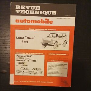 REVUE TECHNIQUE LADA NIVA 4X4 rta 1983 avec évolution peugeot 104  renault 18