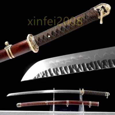 Espada japonesa militar 98 tipo samurai katana damasco hoja de acero doblada sable Foto 1 de 4