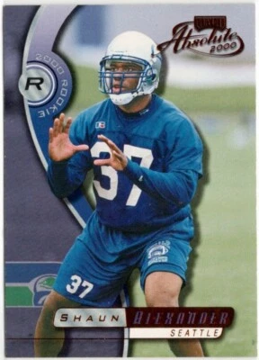2000 Playoff Absolute Shaun Alexander Rookie Card #157 /3000 Seahawks - Image 1 of 2