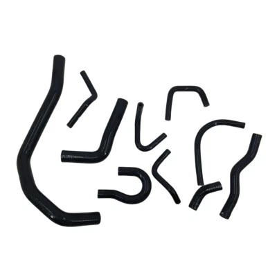 Fit 1988 - 1991 1989 年本田 Civic CRX CR-X 黑色管道硅胶散热器软管套件 — 第 1/4 张图片