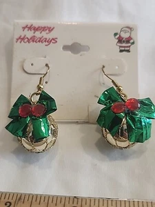 Vintage Happy Holidays Ornament Ohrringe - Bild 1 von 7