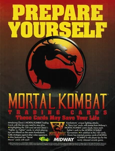 Mortal Kombat Trading Cards Video Game Vintage Print Ads / Poster Promo Art - Picture 1 of 2