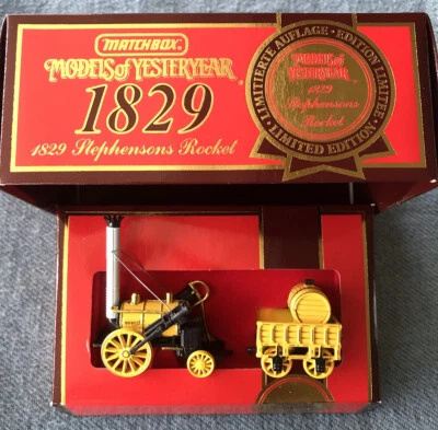 Matchbox, Models of Yesteryear, Stephensons Rocket, Steam Train, Edição Limitada - Imagem 1 de 4