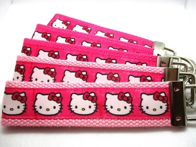 Hello Kitty Cinta en Fuerte Correa Llavero, Llavero, Muñequera (Rosa Caliente) Foto 1 de 4