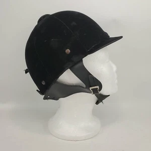 Troxel Helmets Mens Equestrian Safety Helmet Plastic Blue Velvet Vintage 6 7/8 - Picture 1 of 12