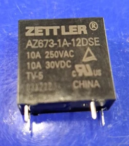 American Zettler AZ673-1A-12DSE 10A 250VAC 30VDC PCB Mount - Picture 1 of 5