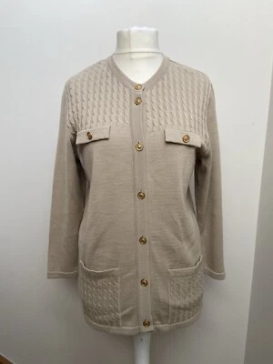 Cárdigan vintage lana 10 12 beige tostado Canda Foto 1 de 4