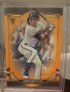 Topps Triple Threads 2022 Christian Yelich arancione parallelo /199 - Foto 1 di 1