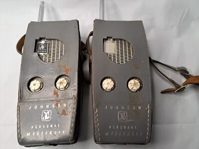 Par Johnson Mensajero Personal Walkie Talkie 1 1/2 Vatio 2 Vías Radio Transceptor Foto 1 de 3