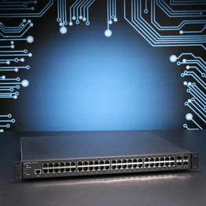 Conmutador PoE+ administrado Gigabit Lancom GS-3152XP // 48x GbE, 4x SFP+ #2 - Imagen 1 de 5