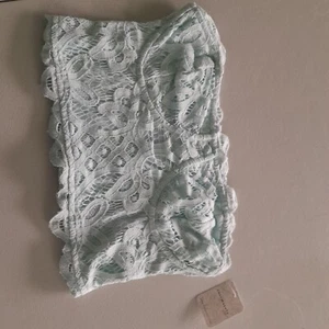Free People Adella Lace Corset Bra Top  Large Lt Blue NWT - Picture 1 of 3