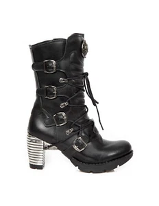 NEW ROCK BOOTS - VEGAN / FAUX LEATHER - TRAIL M-TR003-VS1 - Picture 1 of 7