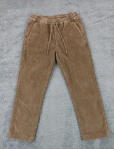 Pantalones Faherty Hombres Medianos Marrón Pana Elastizados Cintura Elástica Cordón Bolsillos - Imagen 1 de 18