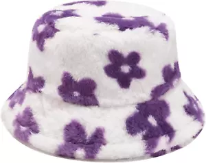 Winter Fluffy Fuzzy Bucket Hat Plush Furry Faux Fur Fisherman Hats Warm Hat - Picture 1 of 12