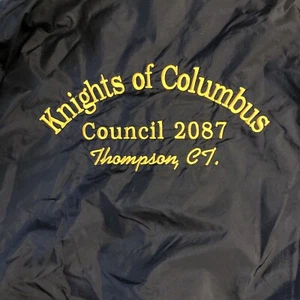 VTG Knights of Columbus Thompson CT Assembly 114 Bomber Jacket 2XL - Picture 1 of 11