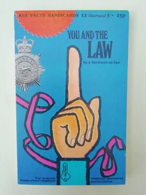 You And The Law Key Facts Handicards 1969 Vintage Great Graphics - Image 1 of 4