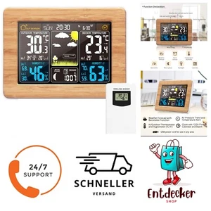 Drahtlose Wetterstation mit Außensensor, Temperatur, Feuchtigkeit, Barometer - Bild 1 von 1