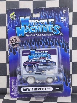 Muscle Machines Raw Chase 69 Chevelle Diecast Model 20 Yrs Before Oz Wheels - Image 1 of 2