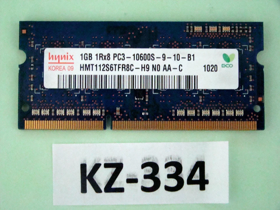 Hynix 1GB PC3-10600S-9-10-B1 HMT112S6TFR8C-H9 No Aa-C Laptop #KZ-334 - Image 1 of 1
